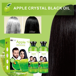 Яблочный гель для окрашивания волос, 250 мл * 2, без аммиака, серый и белый, экстракт яблока, Стойкий цвет, оливковое масло, черный крем для волос - Product Image 3
