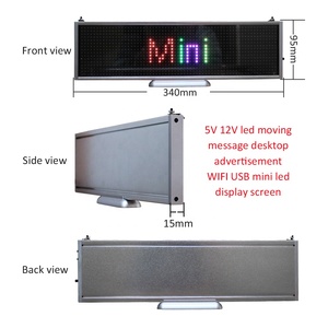 5V ~ 30v led движущееся сообщение Настольный рекламный WIFI USB мини светодиодный экран - Product Image 2