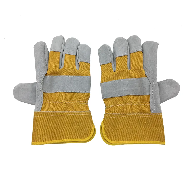 Профессиональный производитель безопасные модные садовые перчатки кожаные рабочие перчатки из воловьей кожи