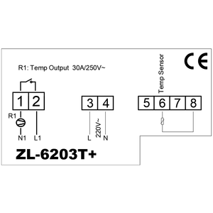 ZL-6203T +, 30A выходное реле, таймер включения и выключения, регулятор температуры термостата, lilytech новый, дополнительный выбор датчика - Product Image 4