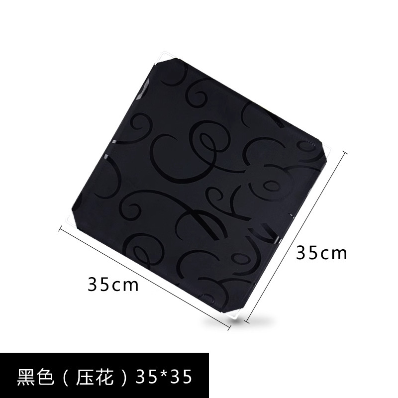 Black embossed pattern 35*35cm