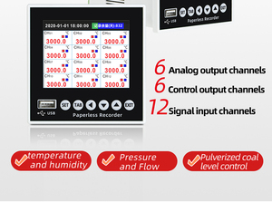 4 8 12 canais gravador paperless 3,5 polegadas display colorido touchscreens RS485 USB pressão temperatura <span class=keywords><strong>data</strong></span> <span class=keywords><strong>logger</strong></span> - Product Image 5