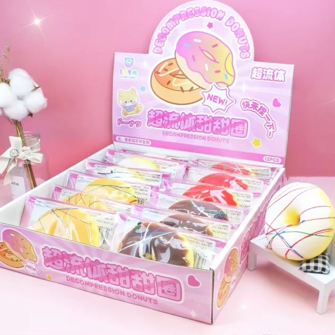 Fluid large donut single bag with card head-display box
