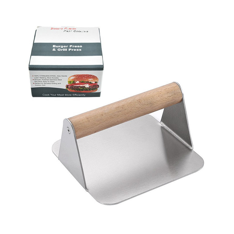 Square with wooden handle