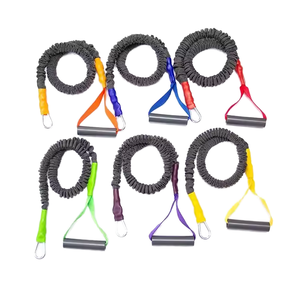 PJ, gran oferta, tubos de tonificación ajustables para gimnasio, Cuerdas elásticas para tirar, bandas de resistencia de látex con cubierta de tela para ejercicio - Product Image 2