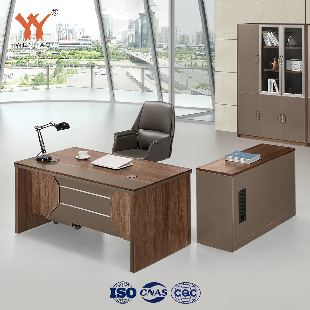 고품질 최고 판매 현대 호화스러운 나무로 되는 사무실 책상 Mdf 목제 행정상 책상 두목 테이블 디자인