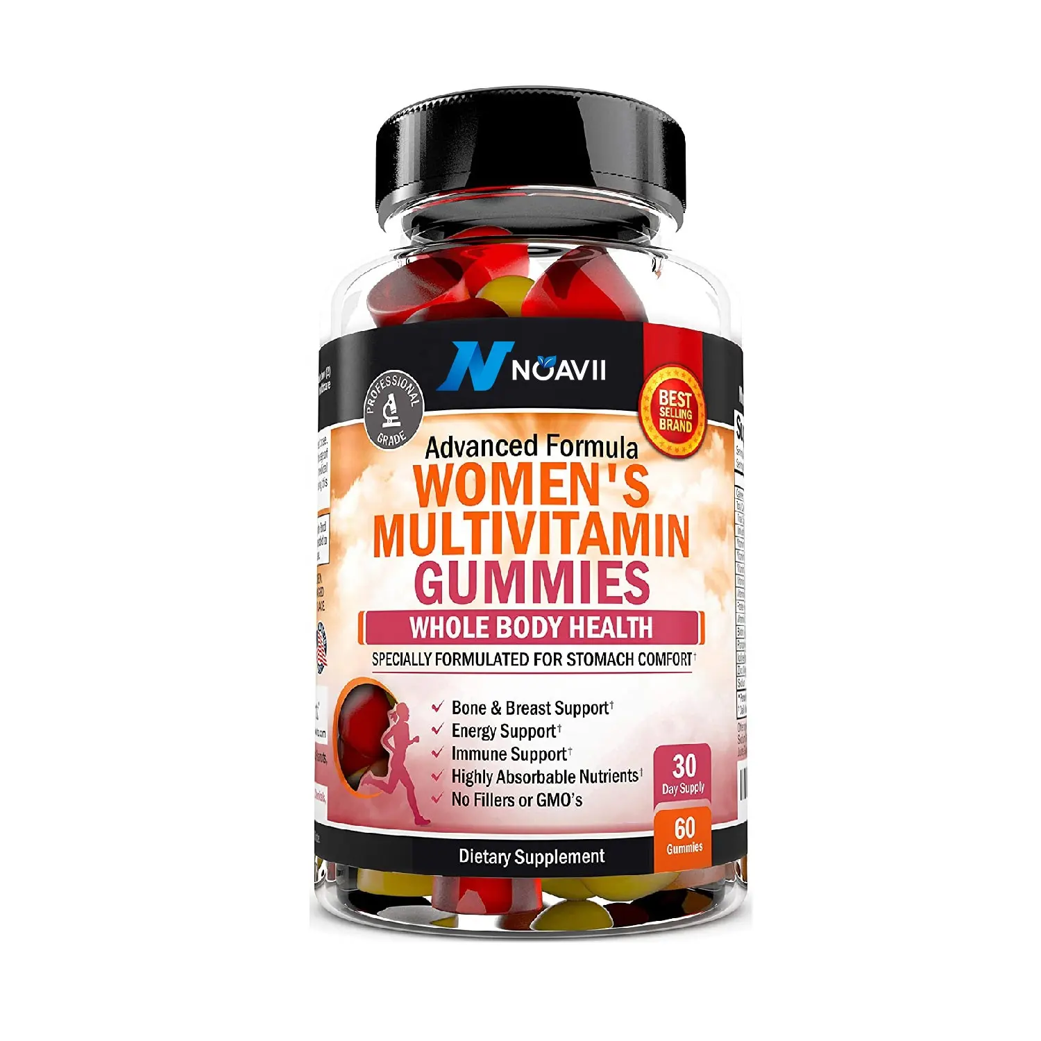 Gomitas multivitamina con A C B6 B12 D y vitamina E para mujer, potenciador del sistema nervioso para las articulaciones de la piel y el pecho