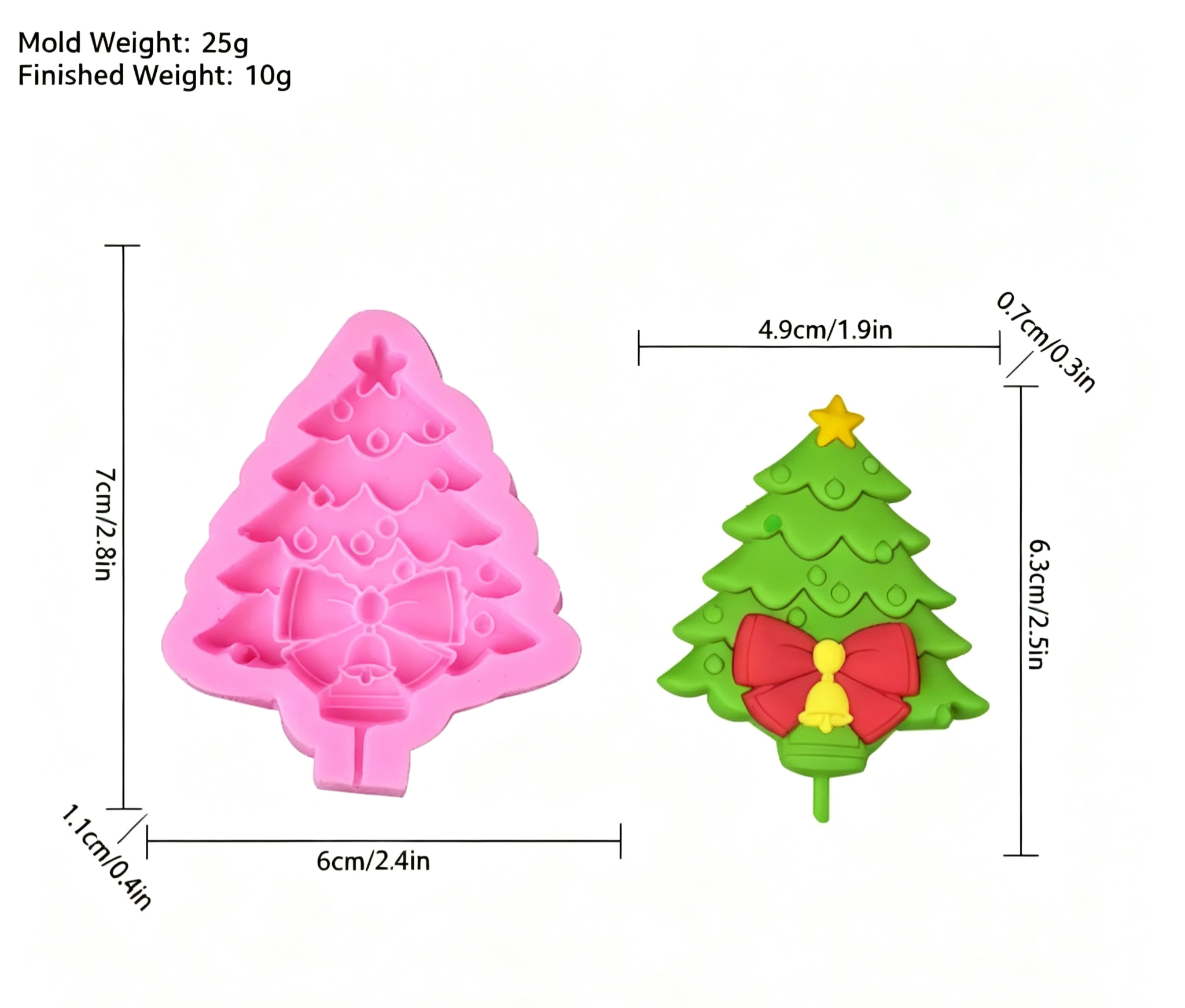 Sapin de Noël avec nœud papillon blanc