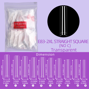 ปลายเล็บปลอมทรงสี่เหลี่ยมปลายท่อน้ำ500/550ปลายเล็บปลอมทรงสี่เหลี่ยมปลายท่อน้ำแบบเรเดียนคุณภาพสูง - Product Image 4