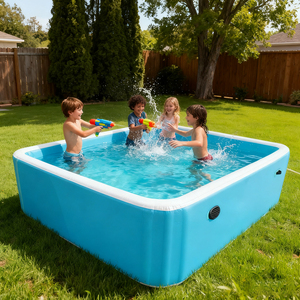 Tùy chỉnh màu sắc hình chữ nhật hồ bơi trên mặt đất kích thước lớn bơi hồ bơi người lớn hồ bơi - Product Image 2