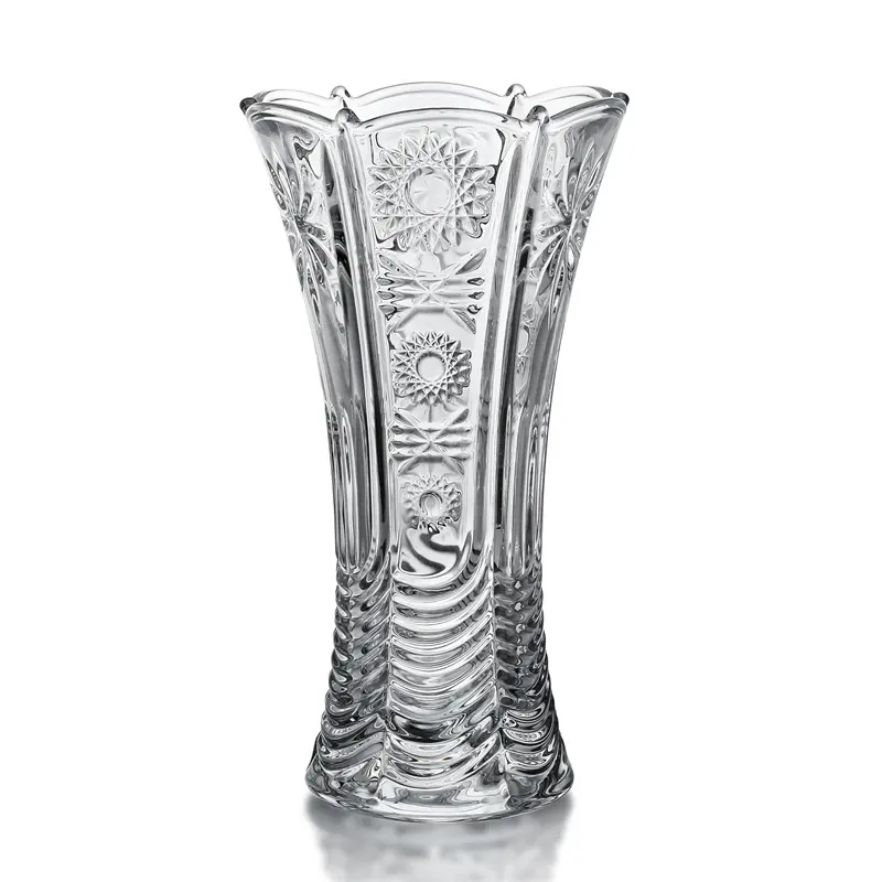 Lüks çiçek vazo ev dekorasyon düğün masa Centrepiece Art Deco yıldönümü boncuklu cam konteyner dekor vazo