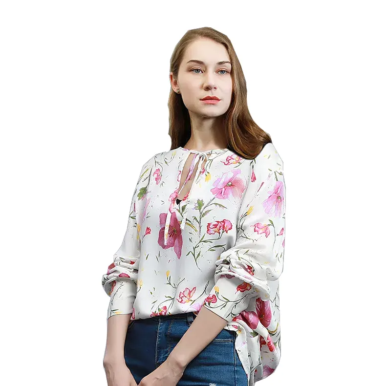 Stock de ropa para mujer, venta al por mayor, indumentaria de inventoy, precio barato, nuevo diseño, blusa con estampado