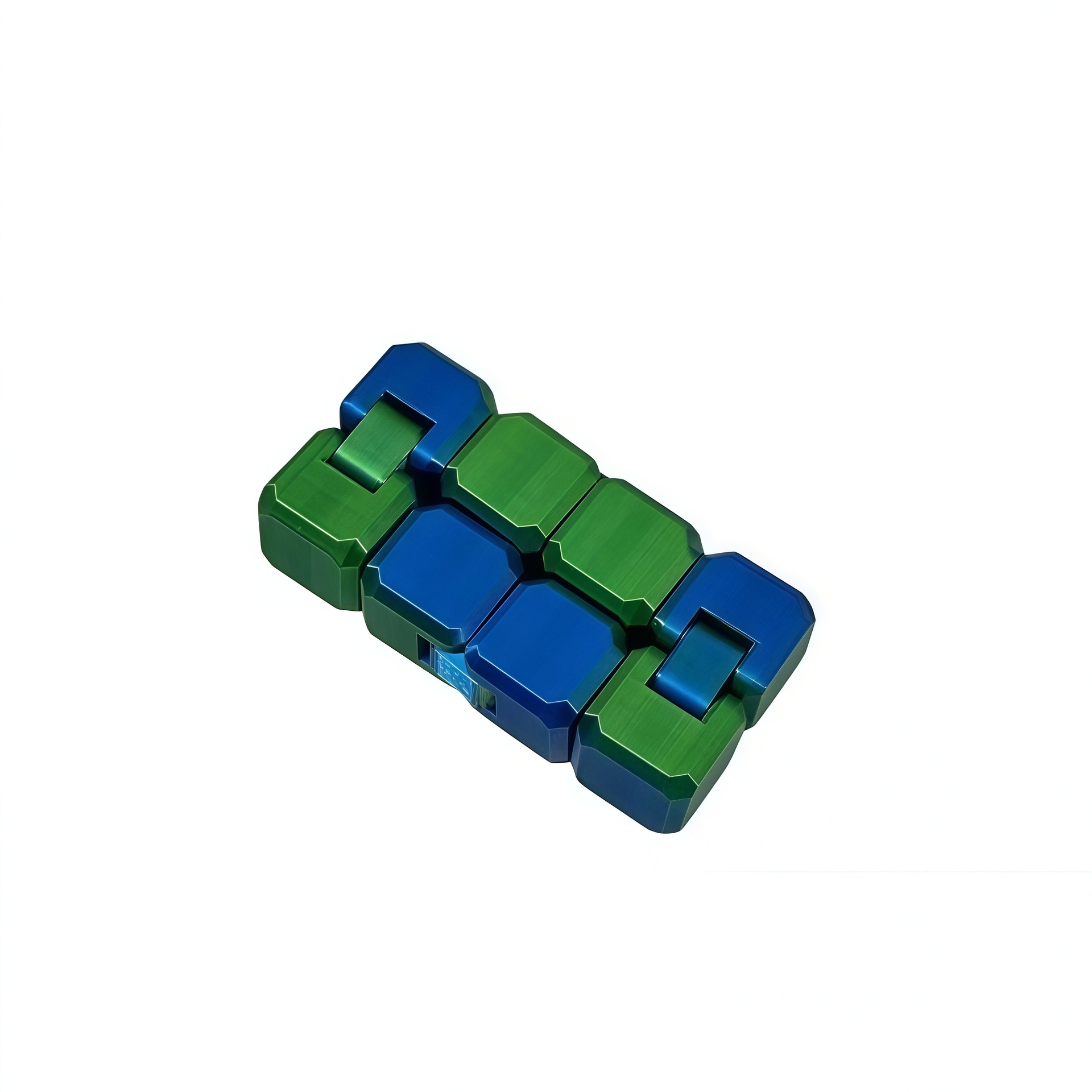 Cubo interactivo-azul-verde