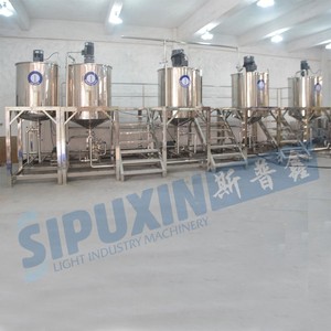 SPX şampuan yapma makinesi karıştırma mikseri tankı/sıvı sabun karıştırıcı/şampuan üretim hattı vakum pompası paslanmaz çelik karıştırma tankı - Product Image 4