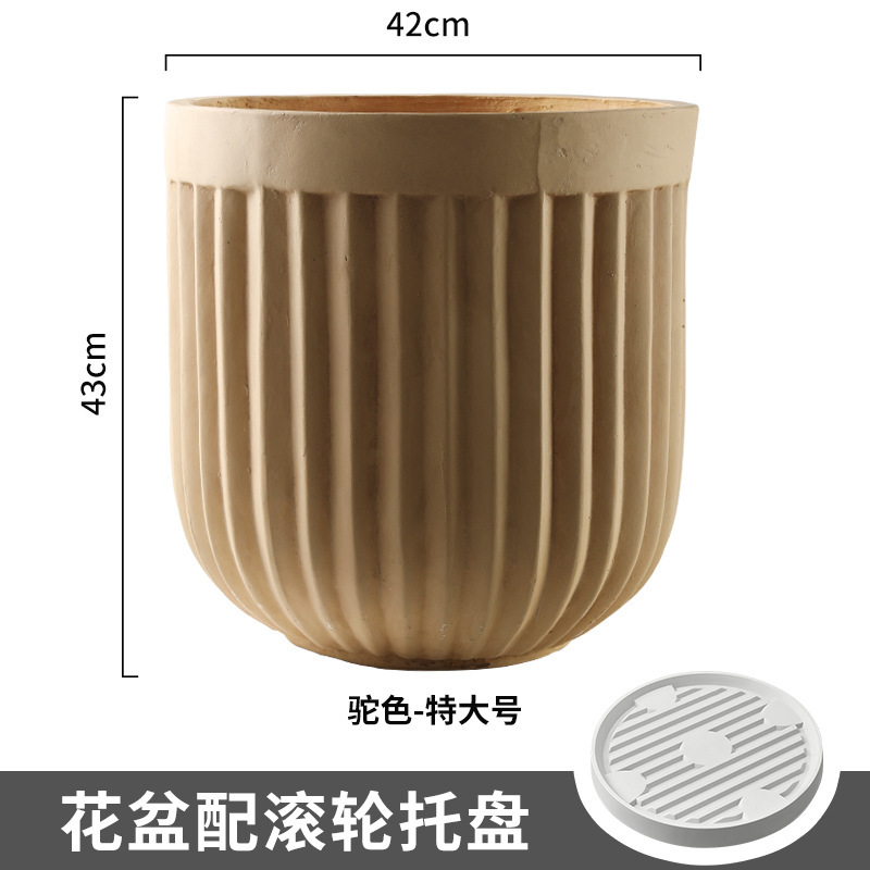 Vassoio rullo in plastica extra large da 42 cm, colore luo a grana verticale
