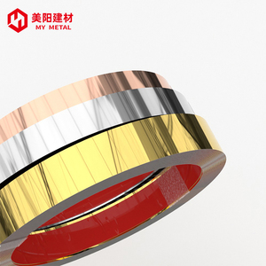 Bán buôn 0.3mm Độ dày cuộn thép không gỉ Tự dính sàn Viền cắt chuyển tiếp dải cho trang trí tường nhà - Product Image 1