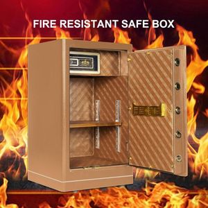 Cerradura inteligente antirrobo de seguridad de acero pesado, reloj de oficina en casa, caja de seguridad ignífuga con sistema de alarma de compartimento superior oculto - Product Image 3