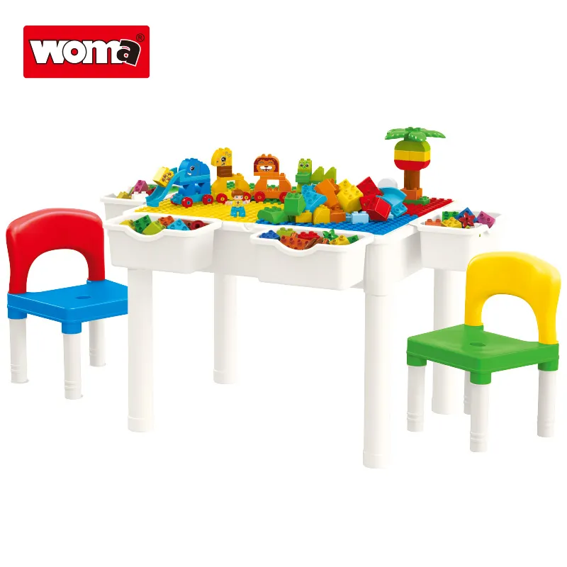 WOMA BRINQUEDOS Atacado EBay Venda Quente Multi Função Jogando Aprendizagem Mesa de Desenho Mesa de Jogo Grande Bloco De Construção Para As Crianças Jouet