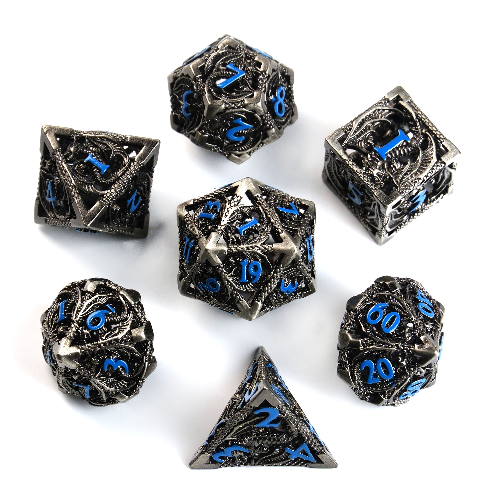 silver-gray and blue