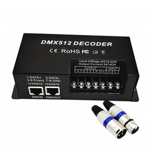 4 Channel DMX <strong>Decoder</strong> RGBW PWM <strong>DMX512</strong> Dimmer Driver RGBW <strong>LED</strong> Strip Light Controller Input 12V-24V DC - Product Image 1