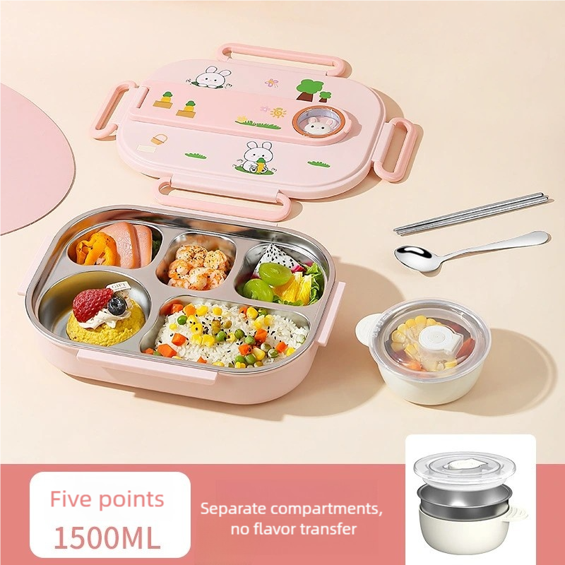 Lapin rose à cinq compartiments