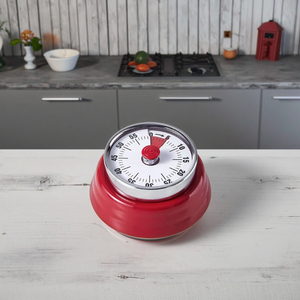 Visualizzato Timer da cucina rotondo promemoria meccanico con aspirazione magnetica in plastica sveglia conto alla rovescia per la cottura - Product Image 6