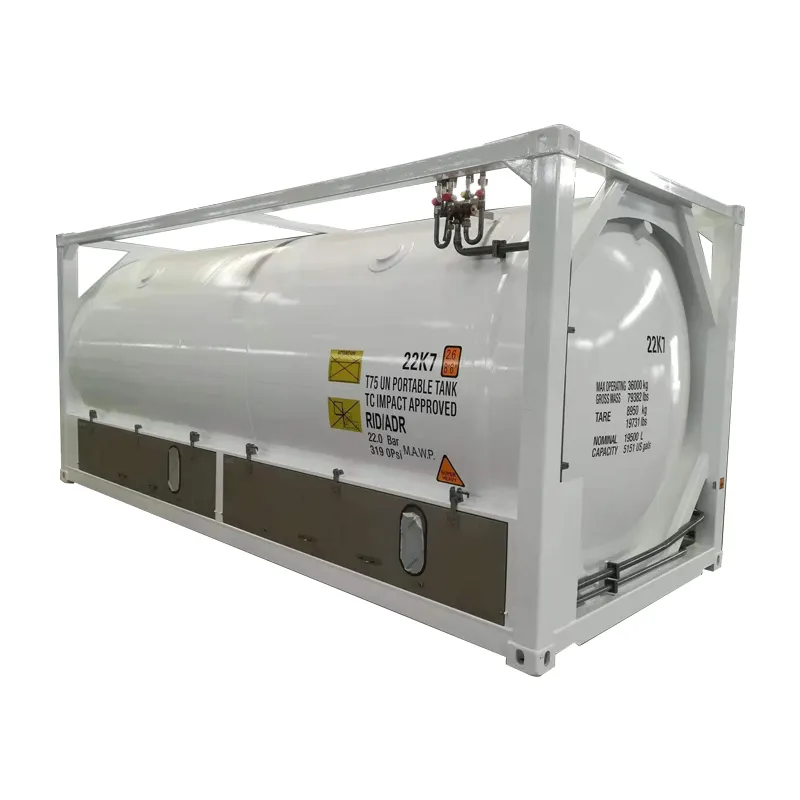 새로운 액체 CO2 Iso 탱크 컨테이너 가격 20 피트 Iso 탱크 컨테이너 사용