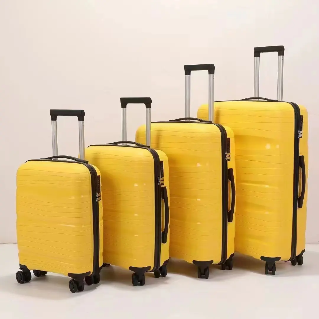 Matériau PP nouveau style et mode bagages quatre pièces ensemble de valises à roulettes de voyage personnalisées bagages à main