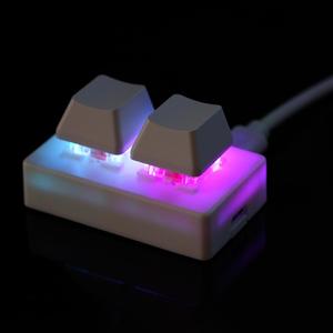 Drop Shipping Mini RGB USB 2キーカスタムゲーム有線プログラマブルDIYメカニカルゲームDIYキーボード - Product Image 6