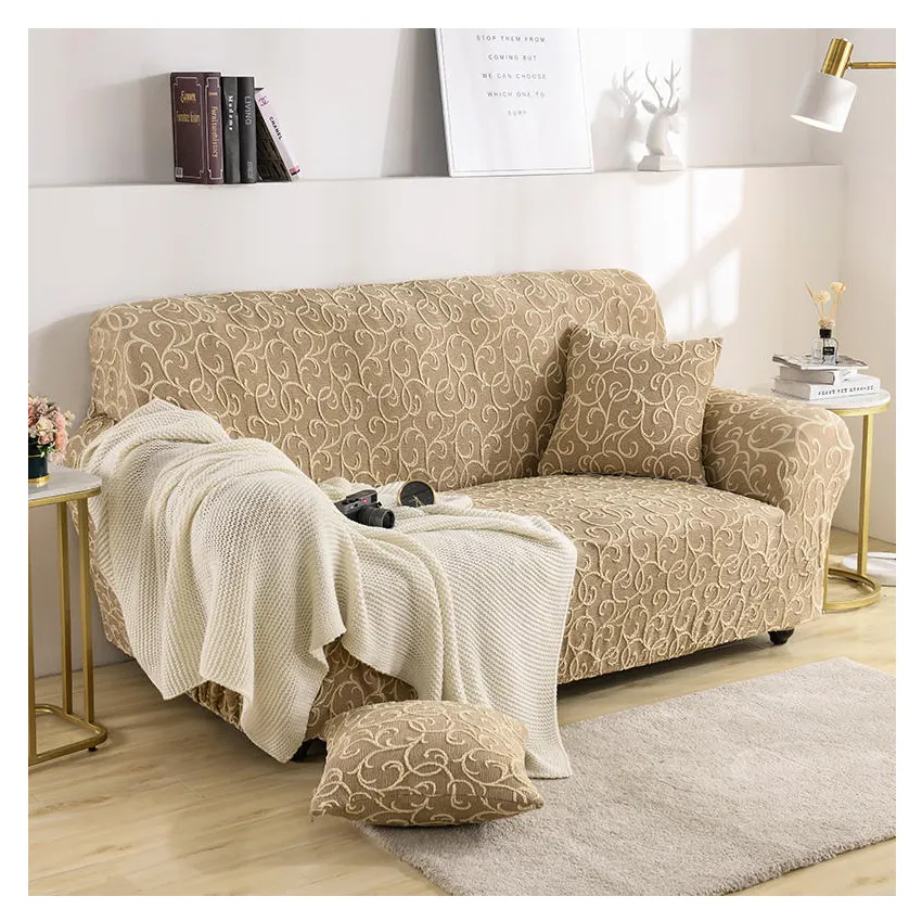 Capa de sofá de tecido jacquard, capa elegante para sofá e poltrona