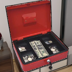 Modern Style Metal Money Box Multifunctional Cash Box for Home &amp; Community Rectangle Shape Storage <strong>Bin</strong> with Carton <strong>Packing</strong> - Product Image 4