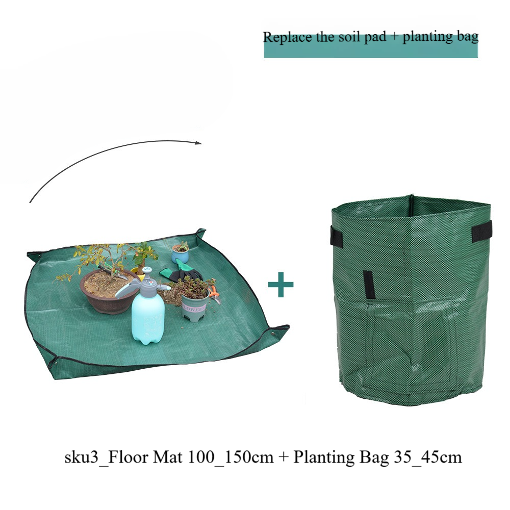 Tapis de sol sku 3 100 150 cm + Sac de plantation 35 45 cm