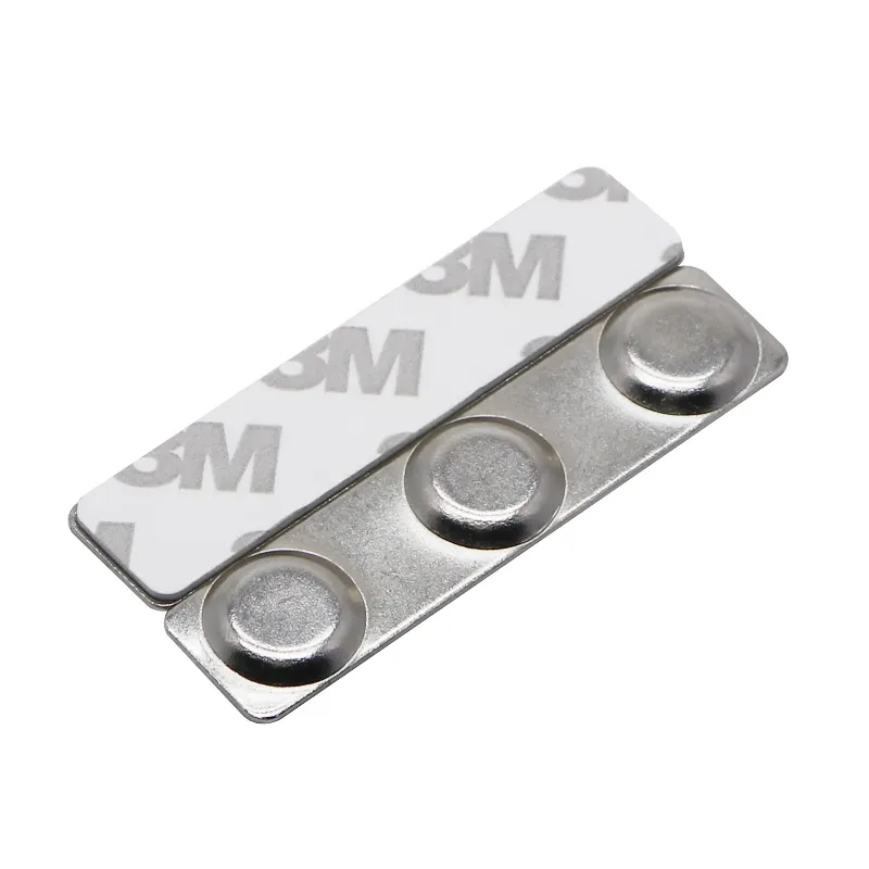 60x14mm Shape Retractable Steel Plate Magnetic Name Badge Magnet For Clothing