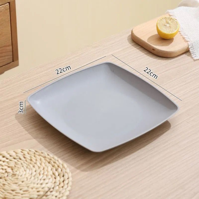 Medium square plate 2222cm-1 light gray