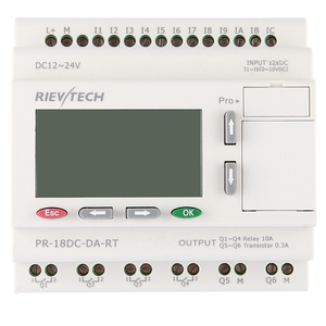 PR-18DC-DA-RT controllore logico programmabile PLC relè programmabile RIVETECH automation direct lavanderia alimentatore plc - Product Image 1