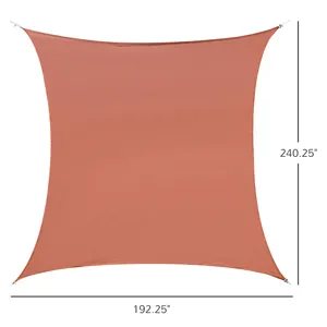 Waterproof 98% UV Block Orange Sun <strong>Shade</strong> <strong>Sail</strong> Canopy 3mx4m <strong>Triangular</strong> Pattern Oxford HDPE PVC Poly Camping Beach Backyard - Product Image 1