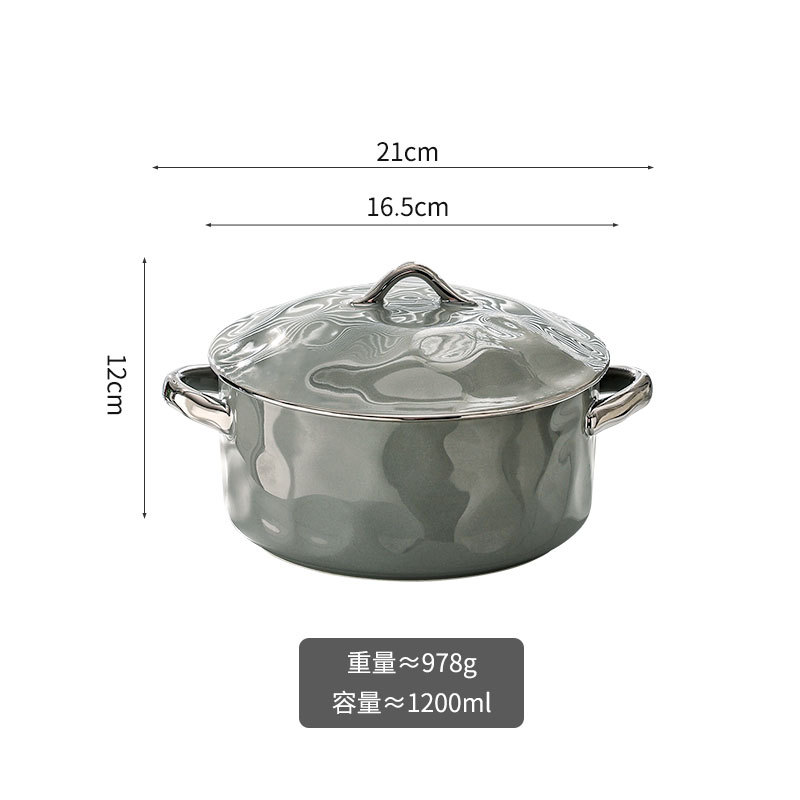 6.5 pouces gris pot