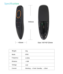 Mando a distancia G10S Universal 2,4G Air Mouse, compatible con función de voz, asistente de google para android mini teclado inalámbrico - Product Image 3