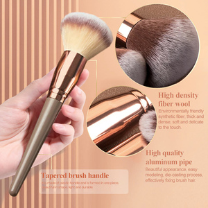 Büyük! Profesyonel Maquillaje araçları sentetik kore kahverengi vakıf göz makyaj fırçası es 7/10/15 adet özel Logo makyaj fırçası Set - Product Image 2