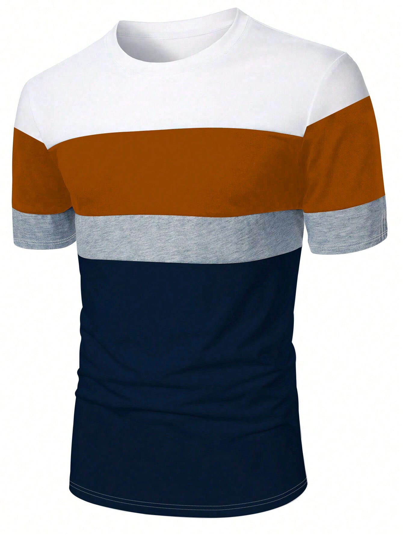 White - Caramel Brown - Grey - Navy Blue