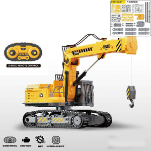 STEM Toy 4 in 1 <strong>Assembled</strong> RC Toy DIY Excavator Programmable Truck Educational Toys Building Block Vehicle Remote Control Car - Product Image 5