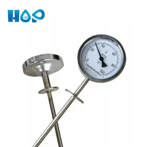 HOP-medidor de temperatura del agua para automóvil, medidor de temperatura del agua con dial de 4 pulgadas, virola sanitaria ss DN25. 0-100 deg C