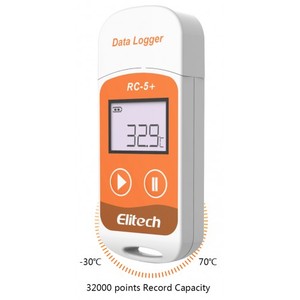 Registrador de temperatura USB de 32000 puntos con pantalla LCD, registrador de datos de cadena fría para archivos PDF, Word, Excel, Sensor NTC de plástico