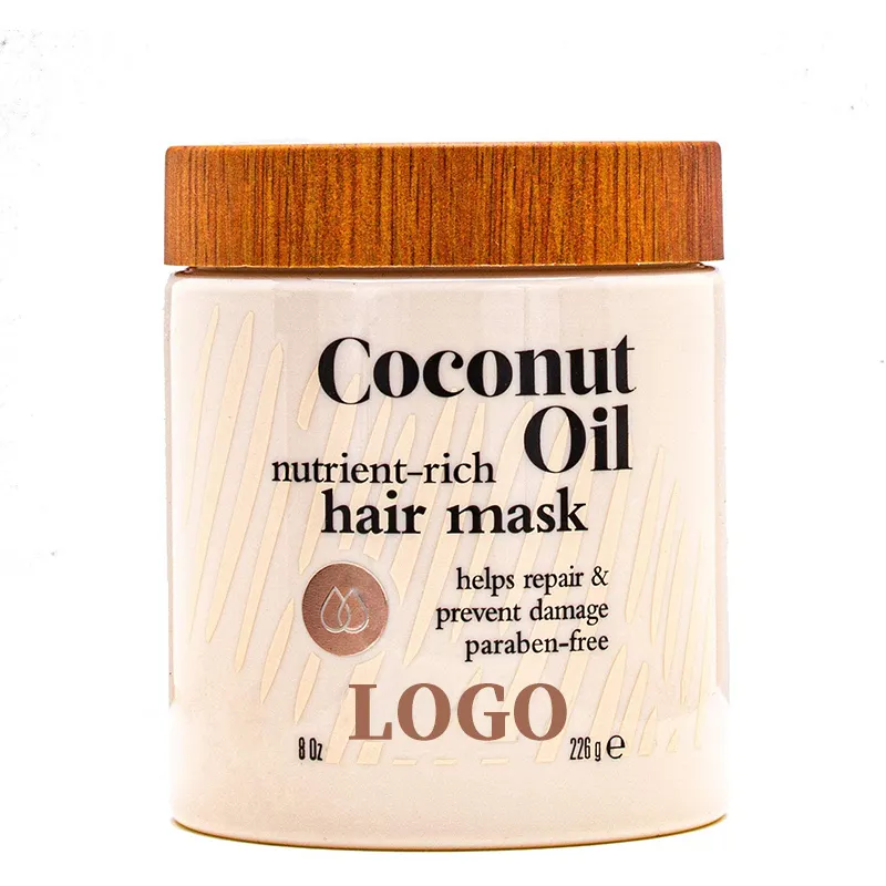 Private Label Haarverzorging Behandeling Natuurlijke Biologische Kokosolie Haar Masker Voor Haar Reparatie Groothandel Oem