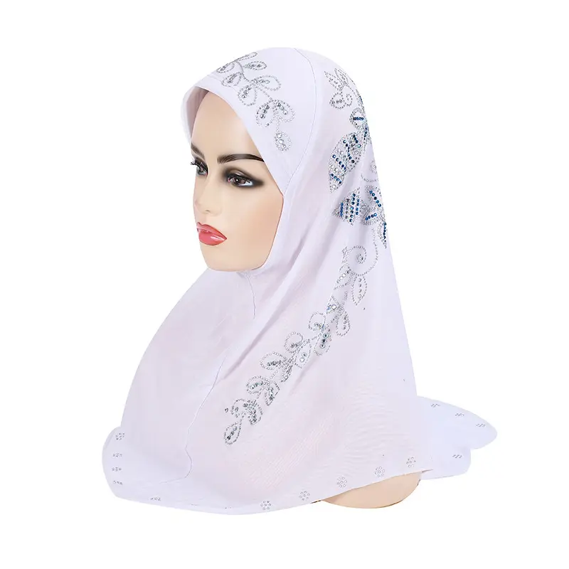 Scialle sciarpa turbante arabo con cristallo donne musulmane amira hijab