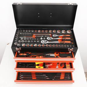 高品质408件工具箱便携式工具包三抽屉工具组带抽屉重型箱
