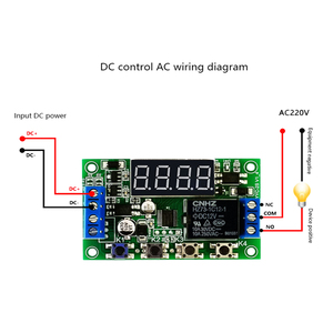 Taidacent 5V 12V24Vデジタルタイマースイッチ調整可能な時間遅延リレーモジュールトリガーサイクルタイマー遅延オンオフリレースイッチ - Product Image 3