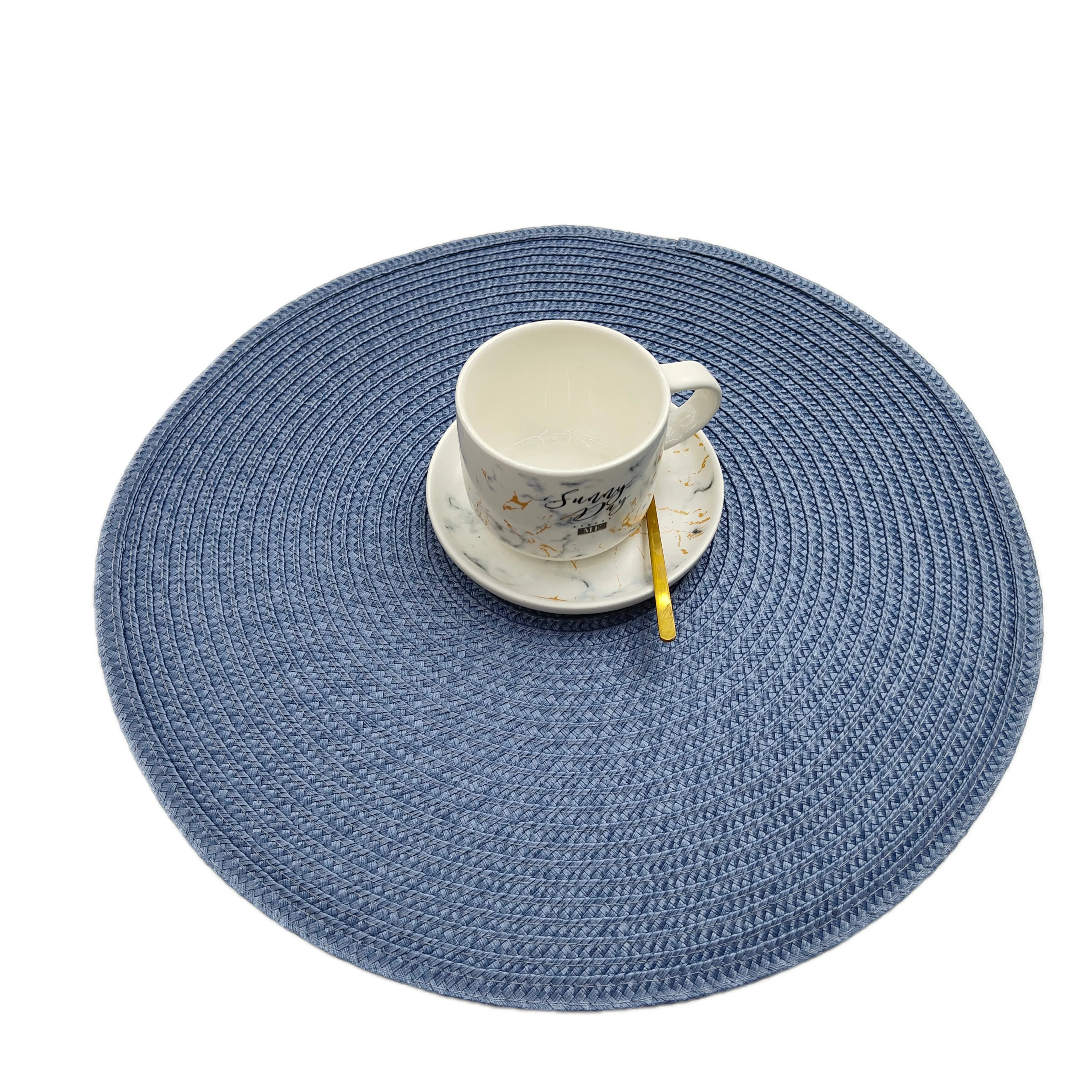 High Selling grau runde Jute oder Baumwolle Farbe Tisch Makramee Untersetzer handgemachte Tischset für Esstisch Home Decor