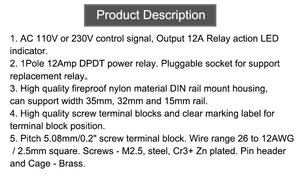 16 Channels AC <strong>Input</strong> <strong>Relay</strong> Module AC 110V or 220V Slim DIN Rail Mount 12Amp SPDT Power <strong>Relay</strong> Interface Module - Product Image 4