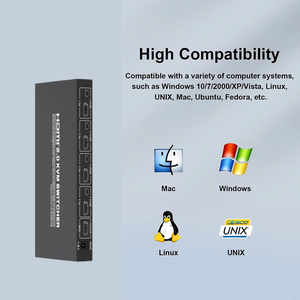 4K@60Hz HDCP 4X1 HDMI <strong>KVM</strong> <strong>Switch</strong> with USB3.0 HDMI USB <strong>KVM</strong> <strong>Switch</strong> for <strong>1</strong> Monitor 4PC Computer Monitor Keyboard Mouse Control